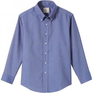 Однотонная оксфордская классическая рубашка для школьной формы Lands' End для мальчиков 2–20 лет, цвет French Blue