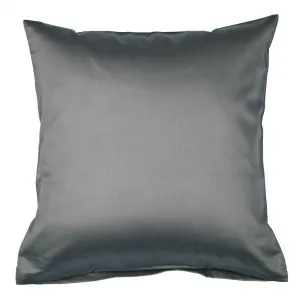 Наволочка Colors Mako Satin с молнией, однотонная, тонкая нить, 100% хлопок Janine, антрацит