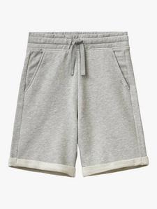 Детские хлопковые бермуды Benetton, Medium Melange Grey