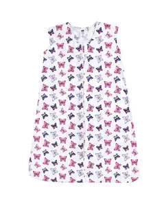 Хлопковый спальный мешок без рукавов для младенцев девочек, мешок, одеяло Hudson Baby, butterflies