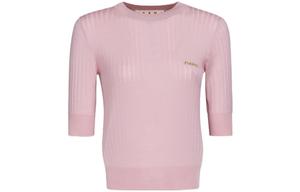 Джемпер с резинкой и вышитым логотипом MARNI, розовый