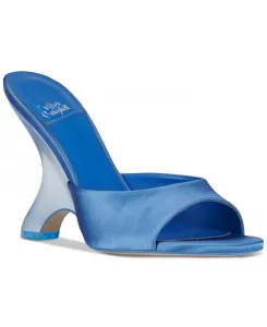 Босоножки Mew-2 на платформе с клиновидным каблуком из винила Jeffrey Campbell, синий