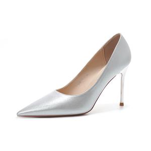Женские туфли на тонком каблуке и высоком каблуке HKCP, Silver