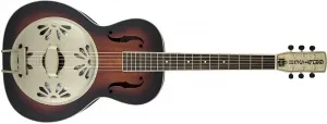 Гитара Gretsch G9240 Alligator с круглой грифовой частью, корпус из красного дерева, резонатор типа Biscuit Cone 2024 года - двухцветный санберст (В КОМПЛЕКТЕ ФУТЛЯР И РЕТРО ЧАСЫ НА СТЕНУ)