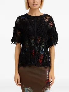 Футболка с двойным слоем Jean Paul Gaultier, черный