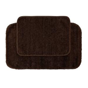 Коврик-гирлянда в стиле деко, однотонный плюшевый набор для ванной из 2 предметов Garland Rug, цвет Chocolate