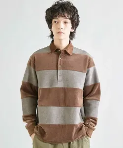 Регби-рубашка с отделкой из велюра/искусственной замши Union Station, цвет Gray