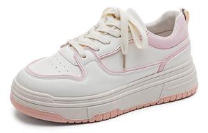 HUANQIU Низкие женские кроссовки для скейтбординга бежево-розового цвета