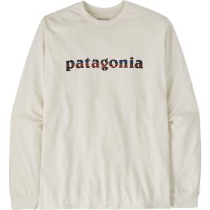 73 логотип текстовый лонгслив ответственный Patagonia, белый