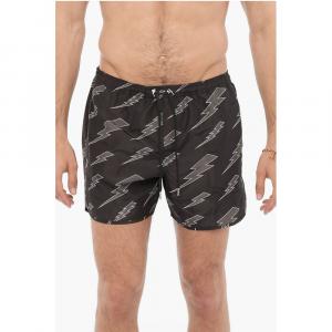 Плавки-шорты с принтом Thunderbolt по всей поверхности Neil Barrett, Bicolor