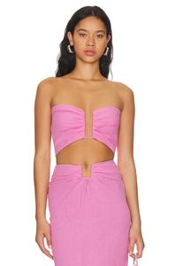 Топ Natalie Rolt Lilo Crop, цвет Candy Pink