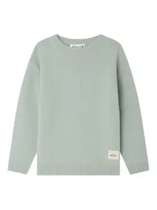 Шерстяной свитер Jason с нашивками на локтях Bonpoint, синий