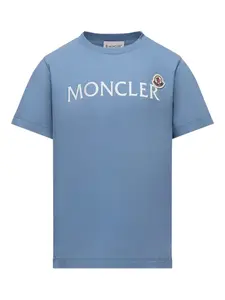Футболка с логотипом Moncler Enfant, синий