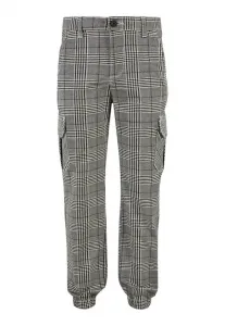 Брюки-Карго для бега glencheck Urban Classics, Black White