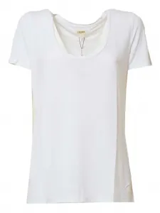 Футболка с U-образным вырезом L'Agence, белый