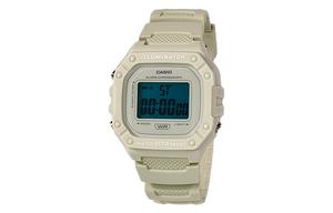 CASIO Мужские часы Retrofit Series с кварцевым механизмом и ремешком из смолы, белый циферблат