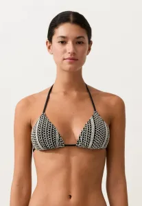 Вязаный треугольный верх от бикини Oysho, Black