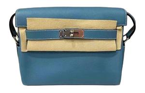 HERMES Сумка-мессенджер Kelly с серебристой пряжкой из кожи Evercolor, маленькая кроссбоди унисекс