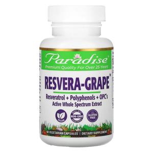 Paradise Herbs MedVita ResveraGrape 60 Vegetarian Capsules