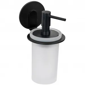 Дозатор мыла WENKO «Turbo-Loc модель Bivio», крепится без сверления, алюминиевый держатель, 150 мл, черный