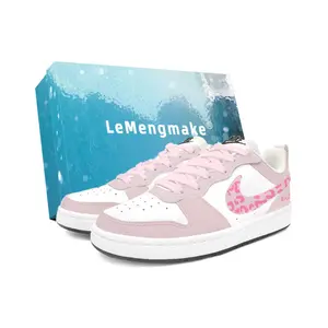 Nike Кроссовки для скейтбординга Court Borough Lemon Joy Breathable Low top для детей бело-розовые