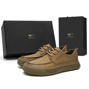 SEPTWOLVES Мужские повседневные туфли мужские низкие желто-коричневые/хаки, цвет Yellow Brown (Standard Leather Shoe Size)