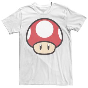 Мужская футболка с графическим рисунком Nintendo Super Mario Mushroom Power-Up Licensed Character
