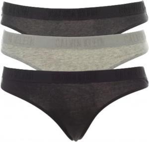 Женские монохромные стринги Calvin Klein, 3 шт., Black