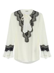 Блузка с кружевной отделкой Zadig&Voltaire, нейтральный