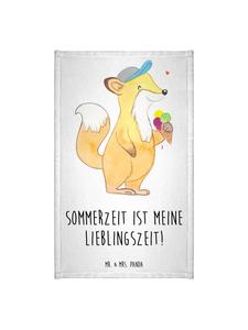 Mr. & Mrs. Panda Гостевое полотенце «Летняя радость» с надписью белого цвета