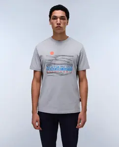 Мужская футболка с коротким рукавом Buti SS Napapijri, серый