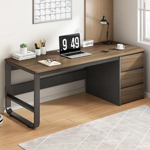 Стол 140 см Naijia с ящиками и стулом, темный орех