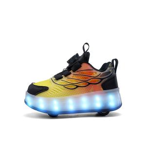 Износостойкая, легкая, амортизирующая, дышащая, нескользящая, детская обувь для подростков Wooden Rabbit, черный/желтый