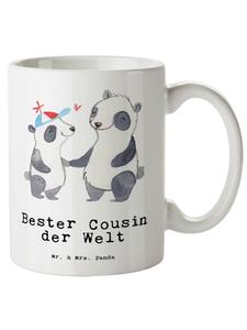 Кружка XL Panda Лучший кузен в мире с белой надписью Mr. & Mrs. Panda