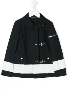 Пальто с полосками Fay Kids, синий