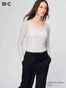 Футболка HEATTECH Extra Warm с овальным вырезом Uniqlo, 30 natural