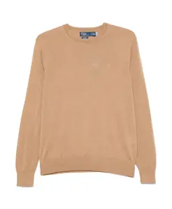 Шерстяной свитер с длинными рукавами Polo Ralph Lauren, коричневый