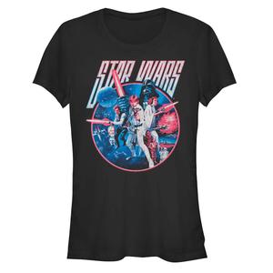 Облегающая футболка с ретро-плакатом для юниоров «Люк Хан и Лея сражаются с Дартом Вейдером» Licensed Character