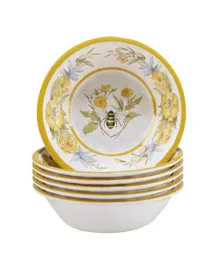 Набор мисок из меламина Bee Sweet, 6 предметов Certified International, yellow