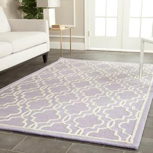 Ковер SAFAVIEH, 183 x 183 см, Cambridge Collection, Lavender & Ivory, ручной работы из марокканской шерсти, идеален для помещений с высокой проходимостью в гостиной, спальне (CAM131C)