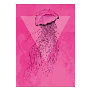 Фреска Komar Jellyfish, 50x70x0,1 см цвет schwarz/pink