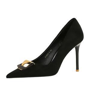 QITUMAUL Туфли на тонком каблуке высотой 9 см, женские, черные