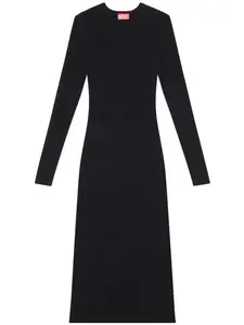 Платье миди M-Pelagos с вырезами DIESEL, черный