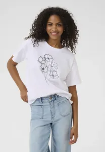 Футболка с принтом kaflorida Kaffe, Optical White