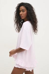 Хлопковая пижама Answear.Lab, розовый