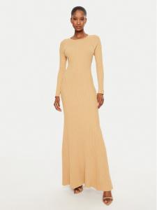 Трикотажное платье приталенного кроя Bardot, бежевый