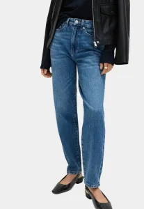 Джинсы-Каре с высокой талией и длиной до щиколотки. Marks & Spencer, Medium Indigo