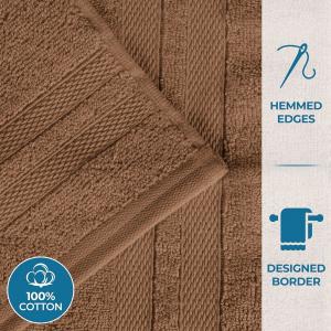 SUPERIOR Набор из 4 ультрамягких однотонных быстросохнущих банных полотенец из хлопка, цвет Tangerine