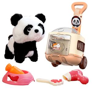 Плюшевая игрушка с дизайном милого питомца щенок кролик ходит и лает высота 15см KEBY