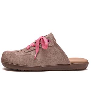 Jay Женские противоскользящие тапочки с закрытым носком на резиновой подошве розовые, цвет Pink